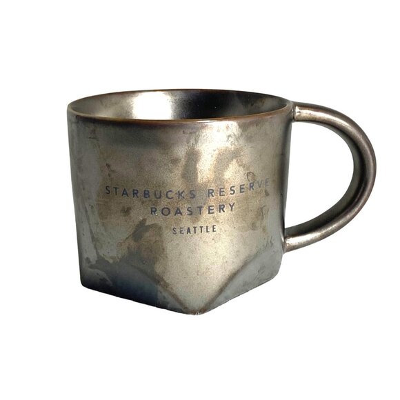 Starbucks Reserve Roastery 2017 Seattle Coffee Mug 8 Oz Metallic  Square Base Di - Picture 1 of 7